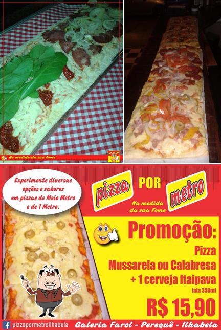 Comida em Pizza Por Metro