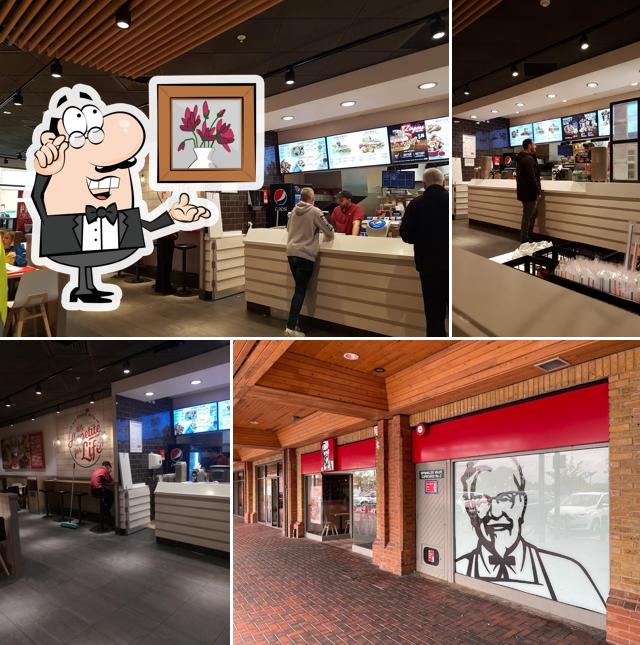 The interior of KFC Burgess Hill - Market Place Shopping Centre