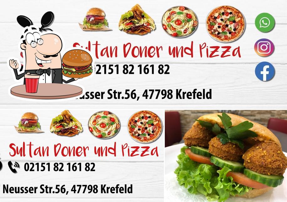 Commandez un hamburger à Sultan Döner und Pizza