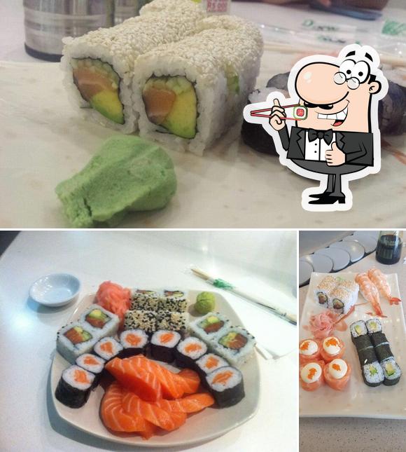 Sushi rolls are available at Kung - Fu Kitchen