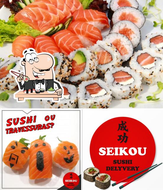 Experimente diversas opções de sushi