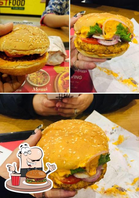 Order a burger at SF Food
