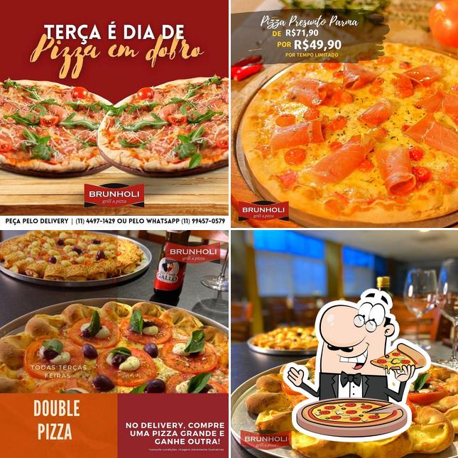 Experimente pizza no Brunholi Grill & Pizza