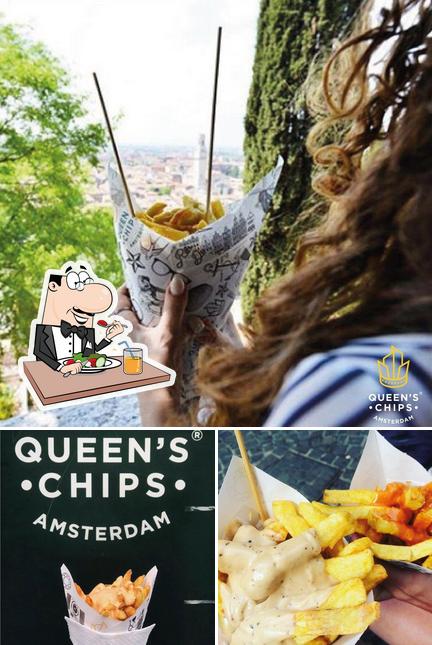 La immagine della cibo e interni di Queen's Chips