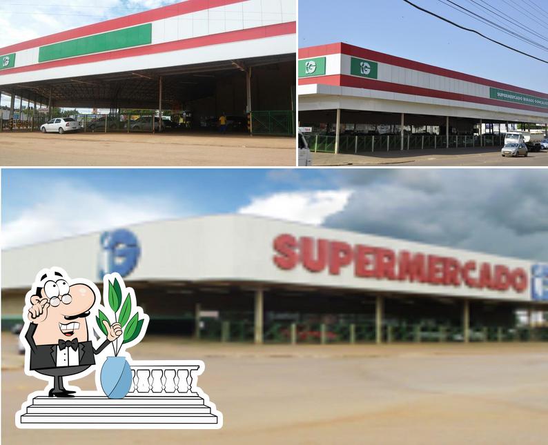 O exterior do Supermercado Irmãos Gonçalves