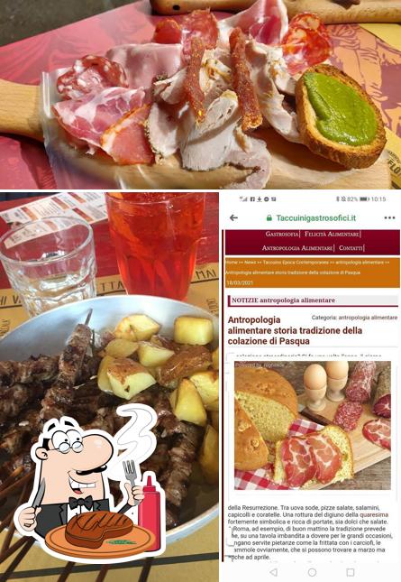 Commandez des repas à base de viande à La Fraschetta di Grottaperfetta