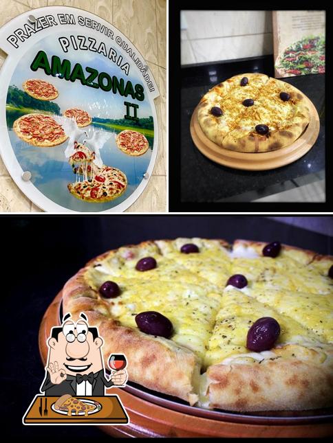 No Pizzaria Amazonas II, você pode conseguir pizza