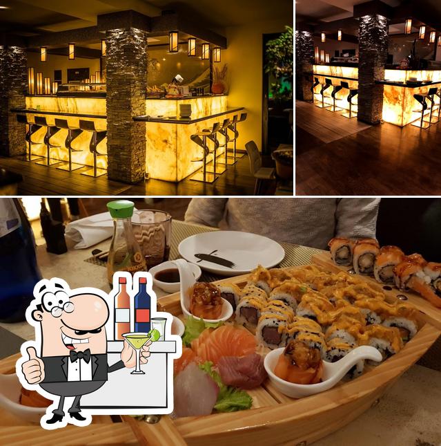 La immagine della bancone da bar e cibo di Ristorante Giapponese Gainen