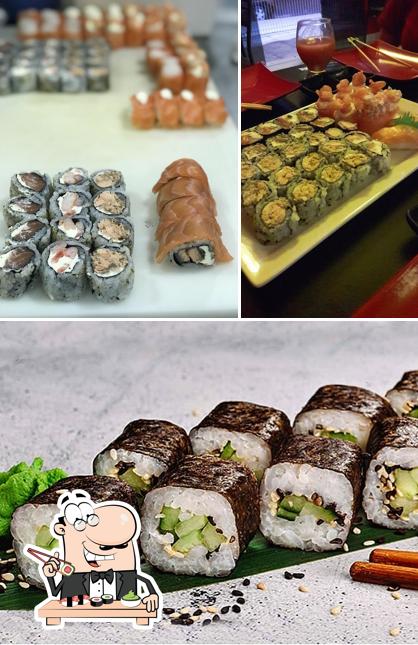 Peça diferentes opções de sushi