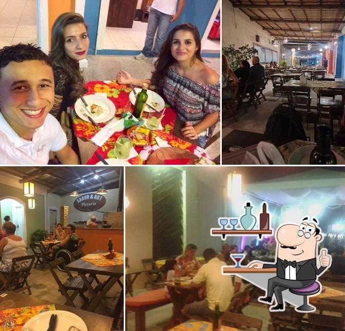 O interior do Pizzaria em Porto Seguro Sabor & Art