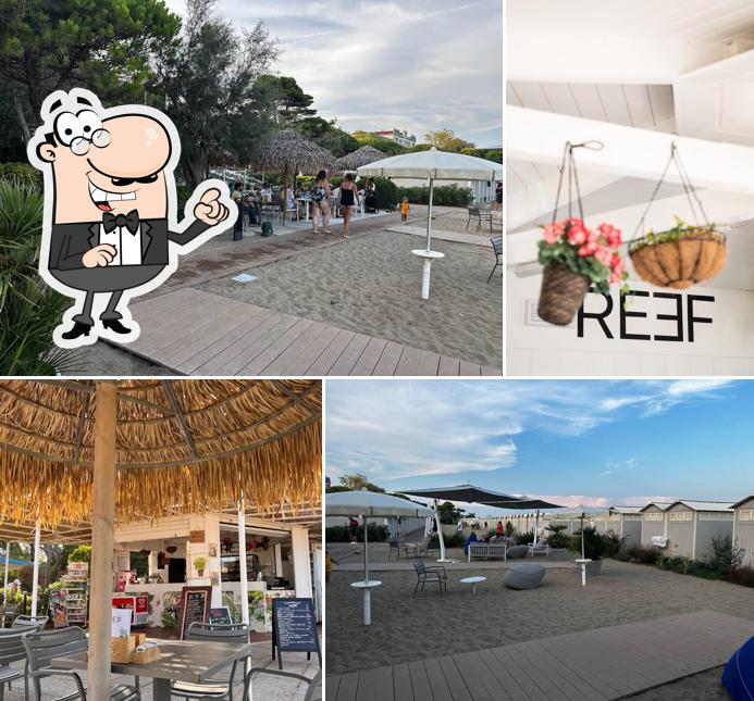 Gli interni di Reef Beach Bar