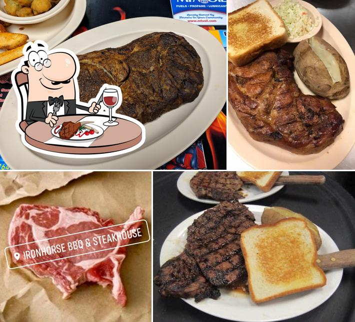 Try out meat dishes at Ironhorse Barbeque And Steakhouse