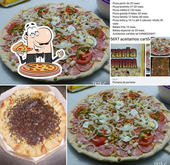 Consiga pizza no Pizzaria da porteira