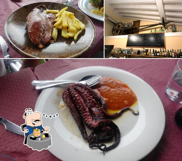 Observa las fotos donde puedes ver comida y barra de bar en Casa Marisa Restaurante