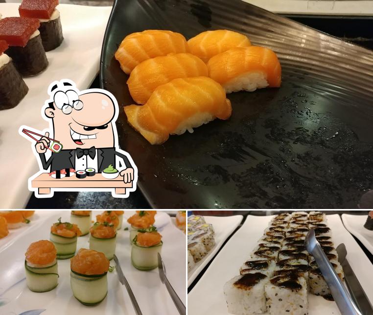 Presenteie-se com sushi no Larrô Sushi E Café