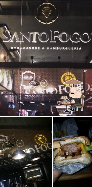 Confira a imagem apresentando exterior e comida no Santo Fogo