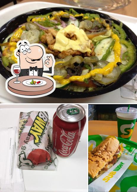 A ilustração do Subway’s comida e bebida