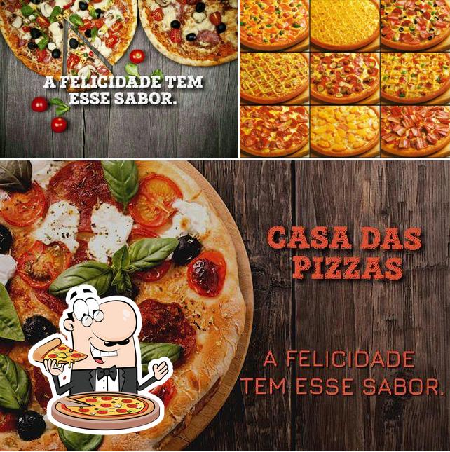 Consiga diferentes tipos de pizza