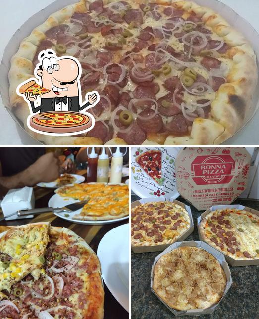 Consiga diferentes tipos de pizza