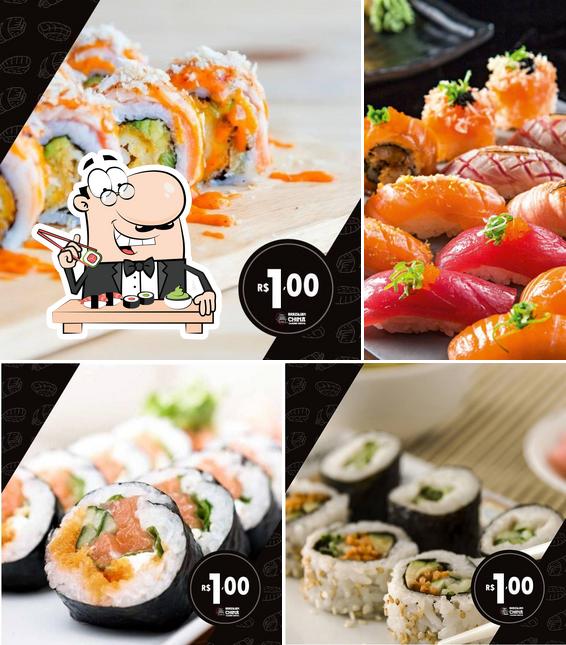 Escolha diversas opções de sushi