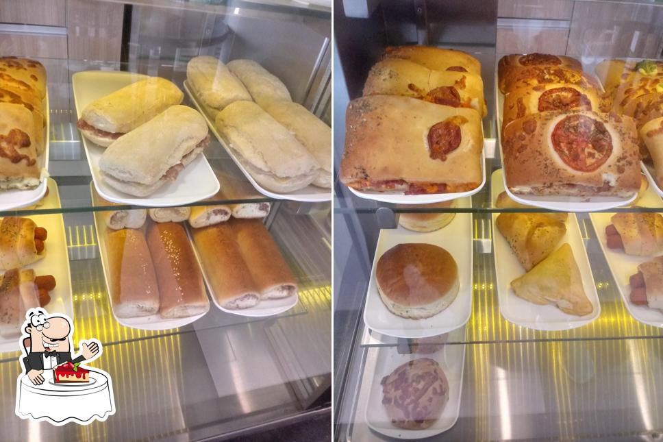 Comes e Bebes cafeteria serve uma escolha de pratos doces