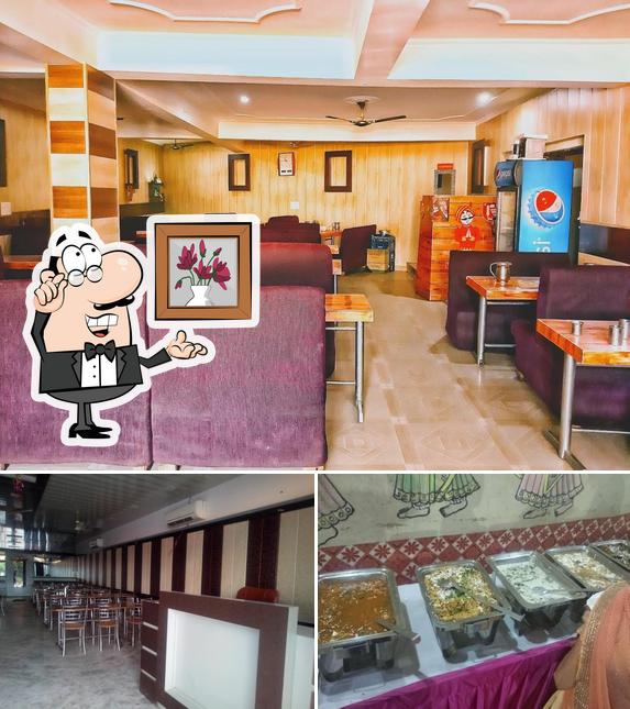 Take a look at the image showing interior and food at Pari restaurant