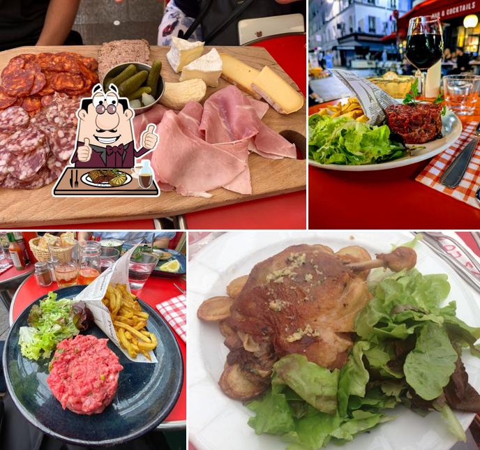 Prenez des repas à base de viande à Café du Marché