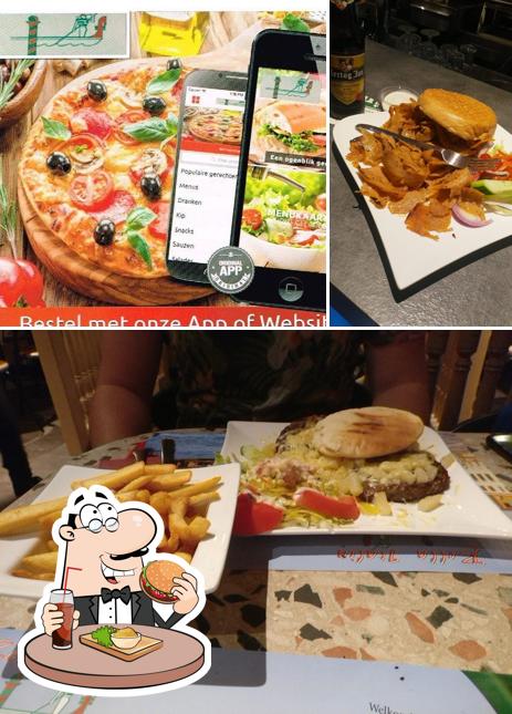 Tómate una hamburguesa en Pizzeria Restaurant Bella Italia Lunteren