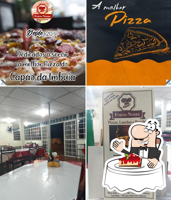 Forno Nobre Pizzaria provê uma escolha de pratos doces