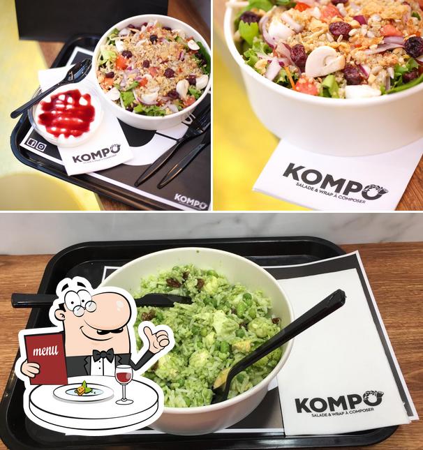 Nourriture à KOMPO salade & wrap à composer