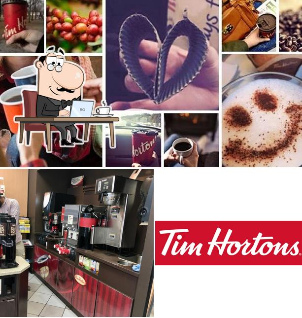 The interior of Tim Hortons