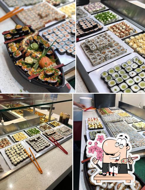 Peça diferentes opções de sushi