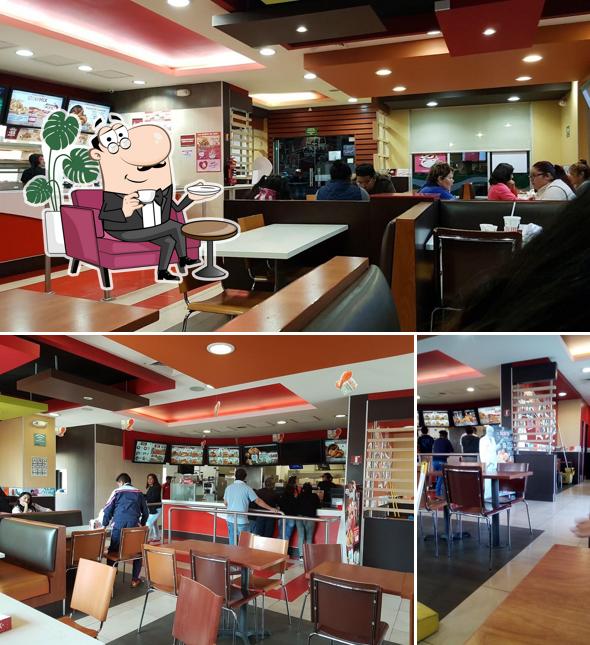 The interior of KFC