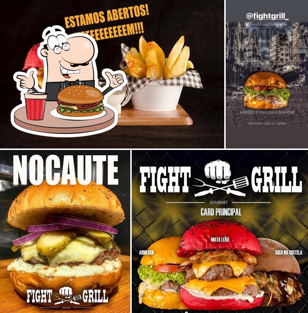 Consiga um hambúrguer no Fight Grill