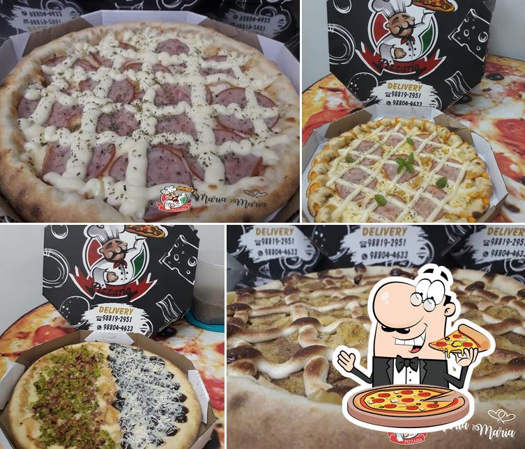 Escolha diferentes variedades de pizza