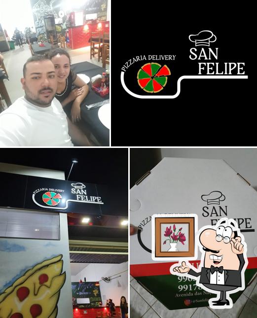 O interior do Pizzaria San Felipe