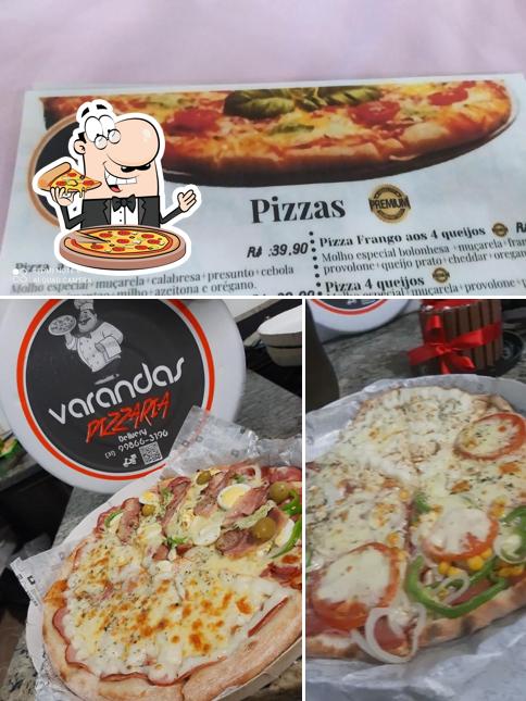 Escolha pizza no Varandas Restaurante e Pizzaria