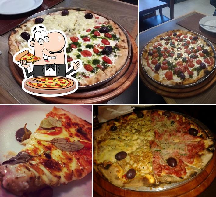 Escolha pizza no Bel Mangiare Pizzaria