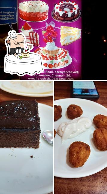 Santhi bakery serves a variety of desserts