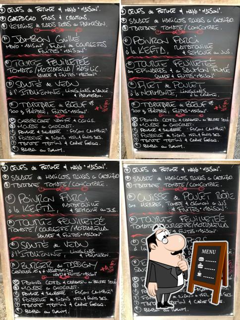 Découvrez le menu du jour sur le tableau