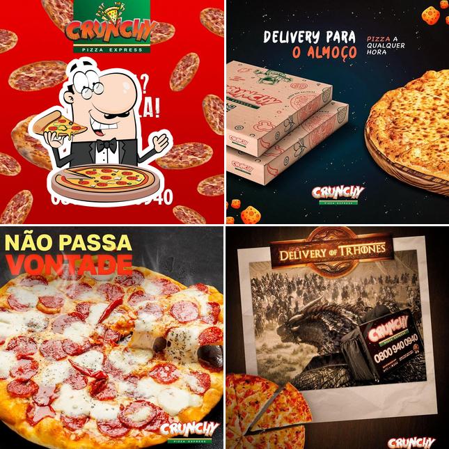 Consiga pizza no Crunchy Pizza Express