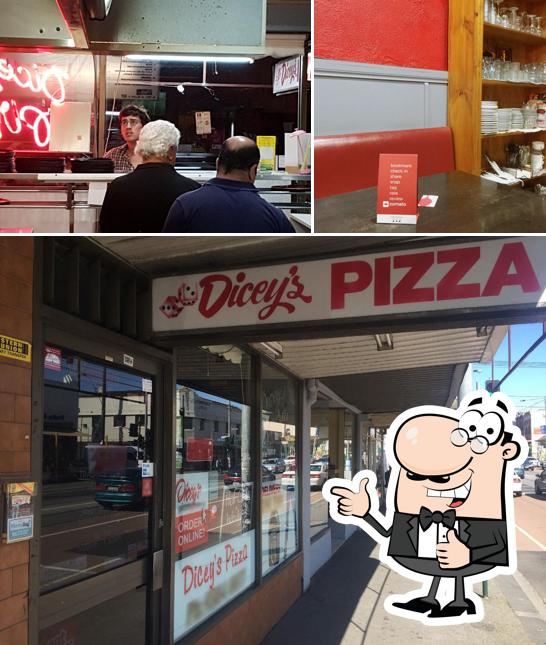 Look at this image of Dicey's Pizza