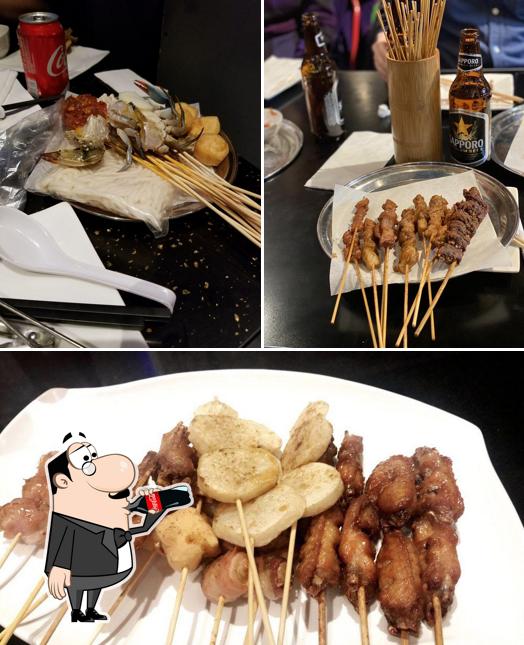 The image of Funny BBQ 98’s drink and food