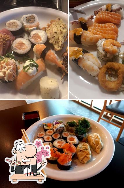 Prove diferentes opções de sushi