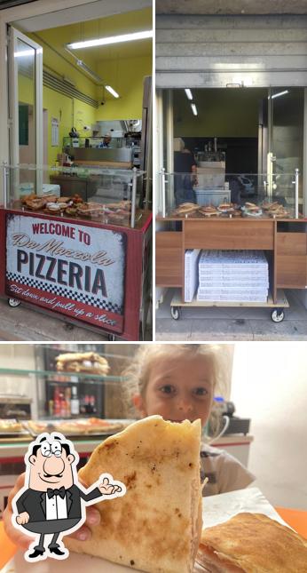 Tra le diverse cose da Pizzeria da Mazzola - pizza al taglio, friggitoria, paninoteca si possono trovare la interni e cibo