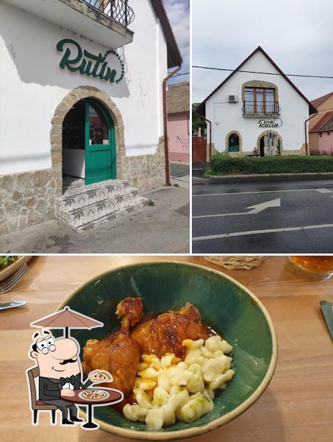 The picture of exterior and food at RUTIN Budaörs