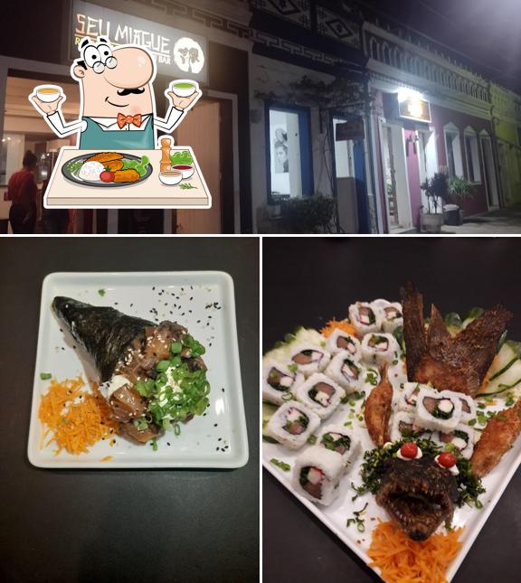 A imagem da comida e exterior no Seu Miague Restaurante Sushi Bar