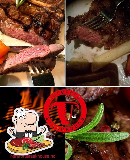 Pide una receta con carne en Hereford Steakhouse