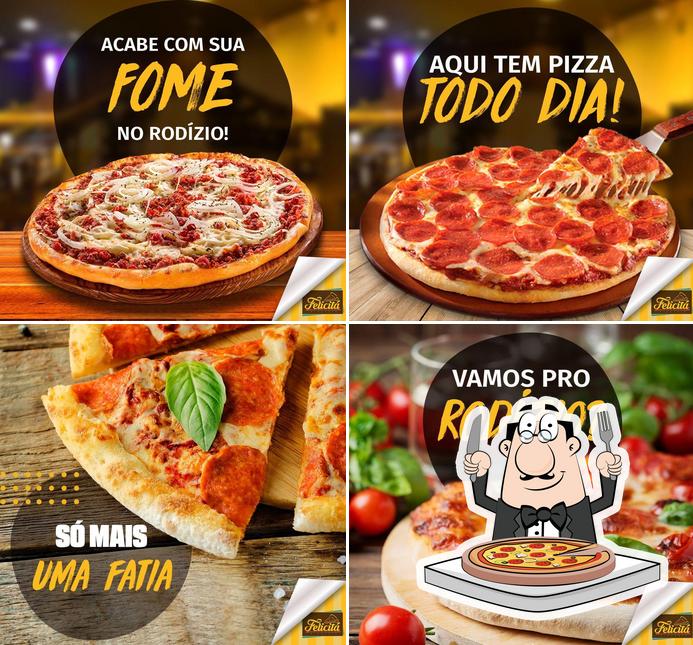 Consiga pizza no Felicitá Pizzaria