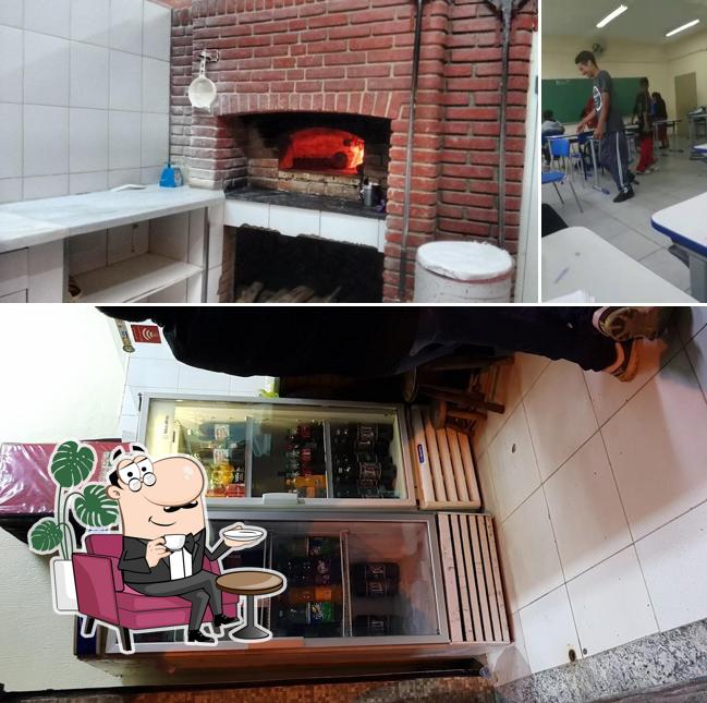O interior do Raffa Pizzas